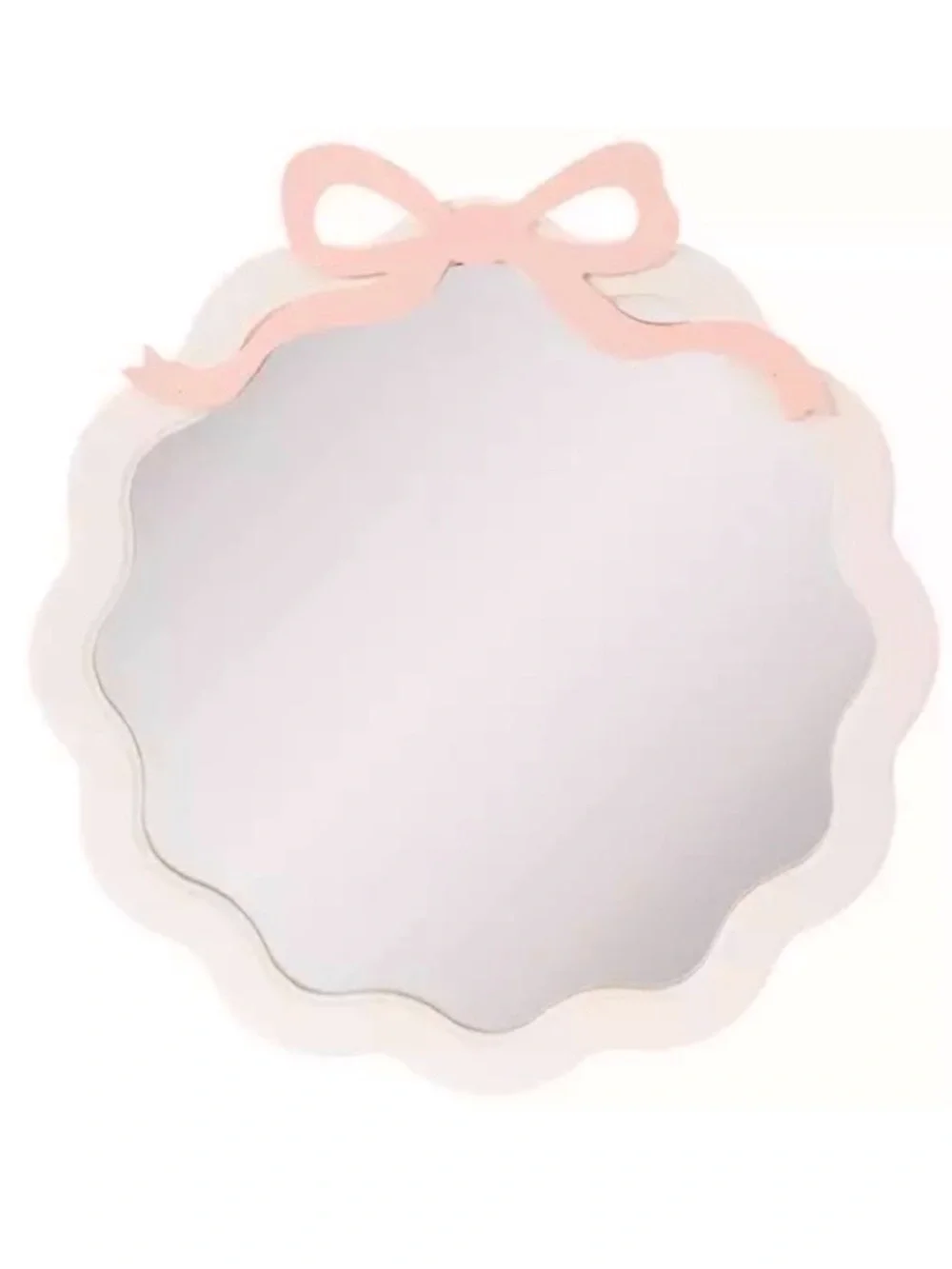 🆕- Pink Bow Coquette Wood Wall Mirror.